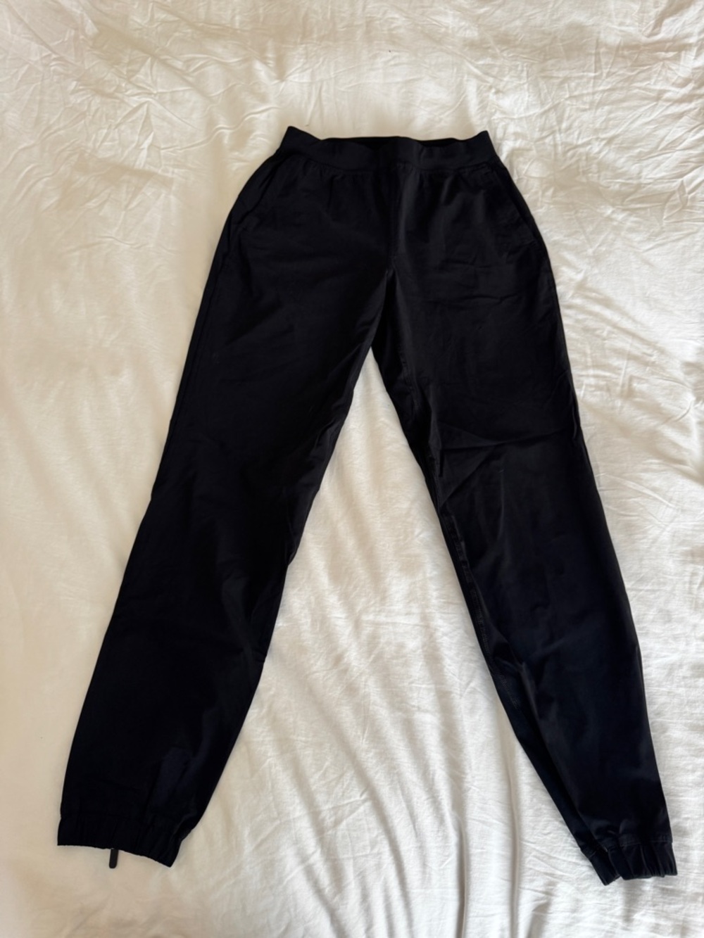 Lululemon Black Elastic-Waist Jogger Pants